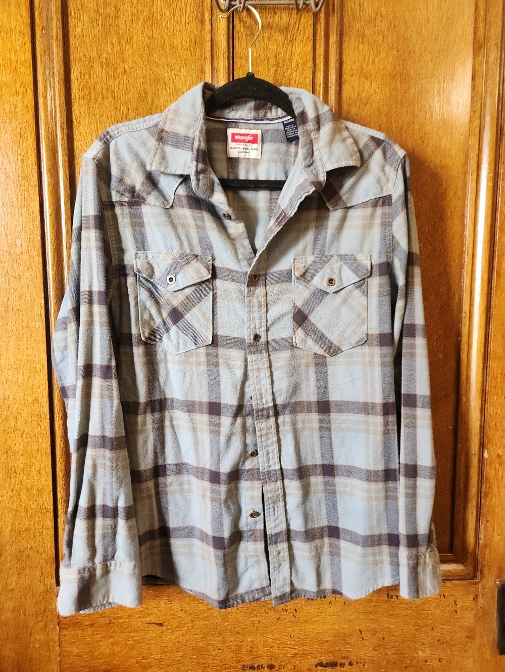Wrangler Sage Plaid Western Shirt